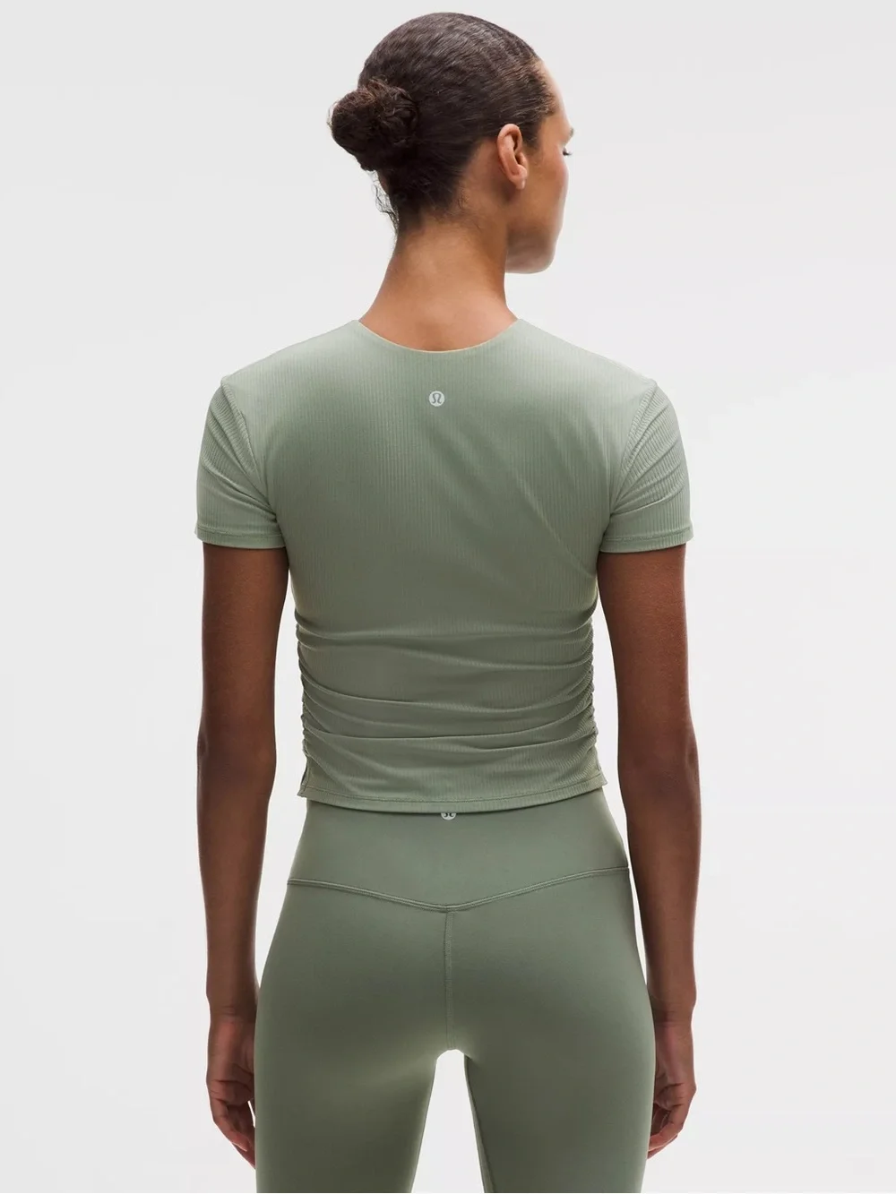 NWT Lululemon All It Takes Ribbed Nulu T-Shirt Grey Eucalyptus GREU Size 6